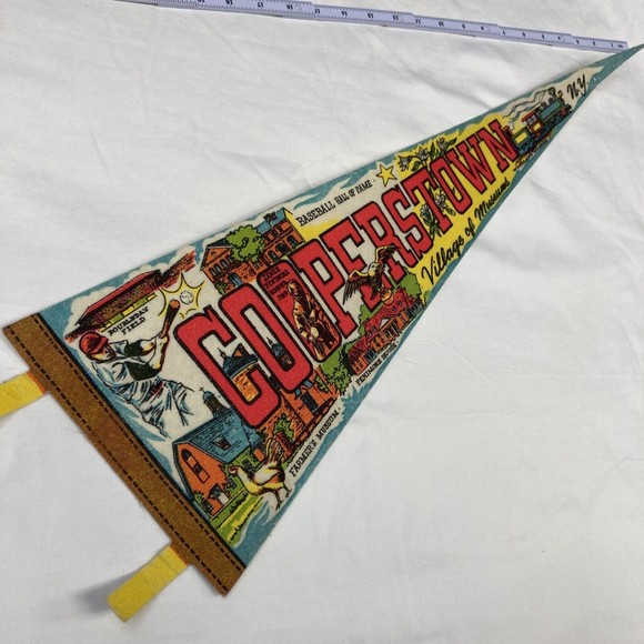 Rare VINTAGE BASEBALL Hall Of Fame COOPERSTOWN Village Of Museum FELT PENNANT 25 - Picture 12 of 12